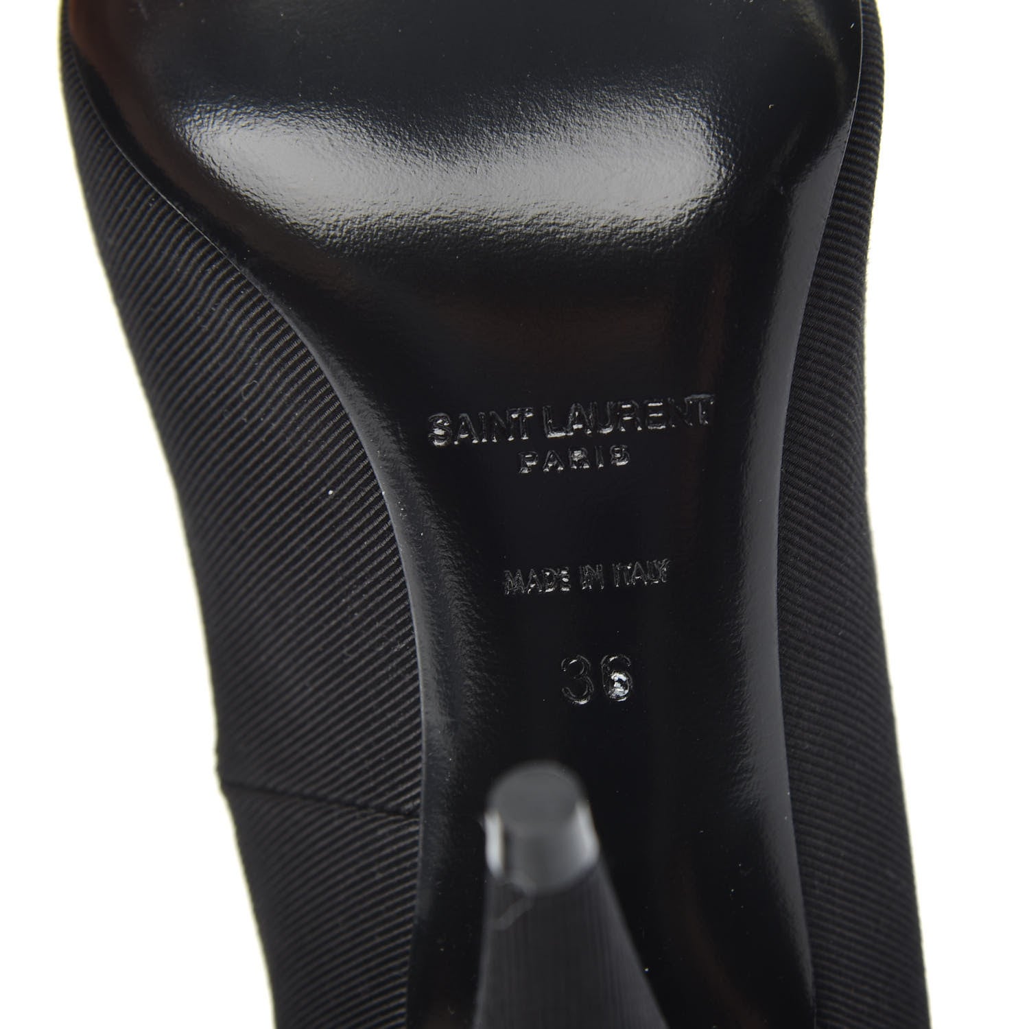 Saint Laurent Grosgrain Penelope Pumps 36 Black 7 of 9