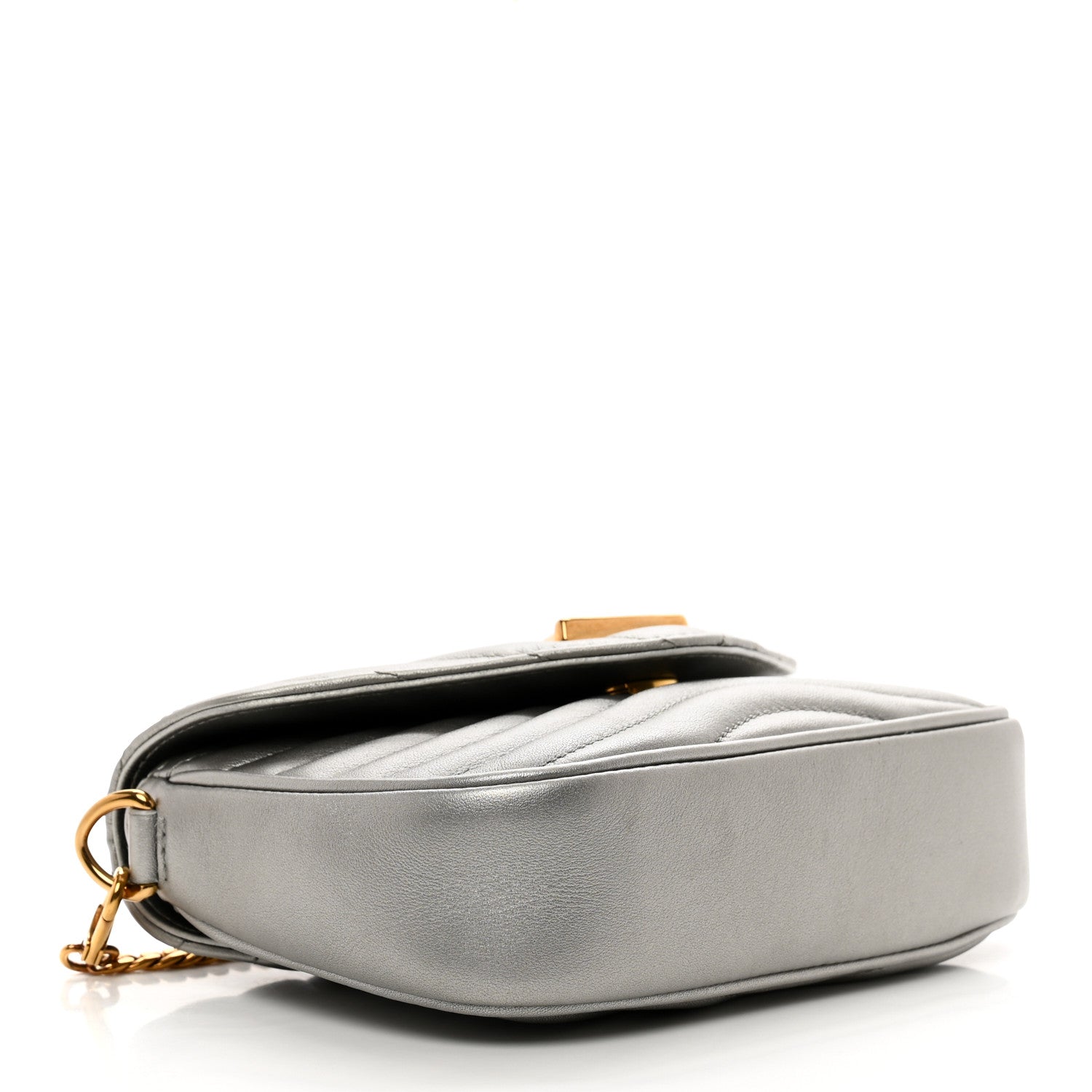 Louis Vuitton Calfskin New Wave Multi Pochette Metallic Grey 4 of 10