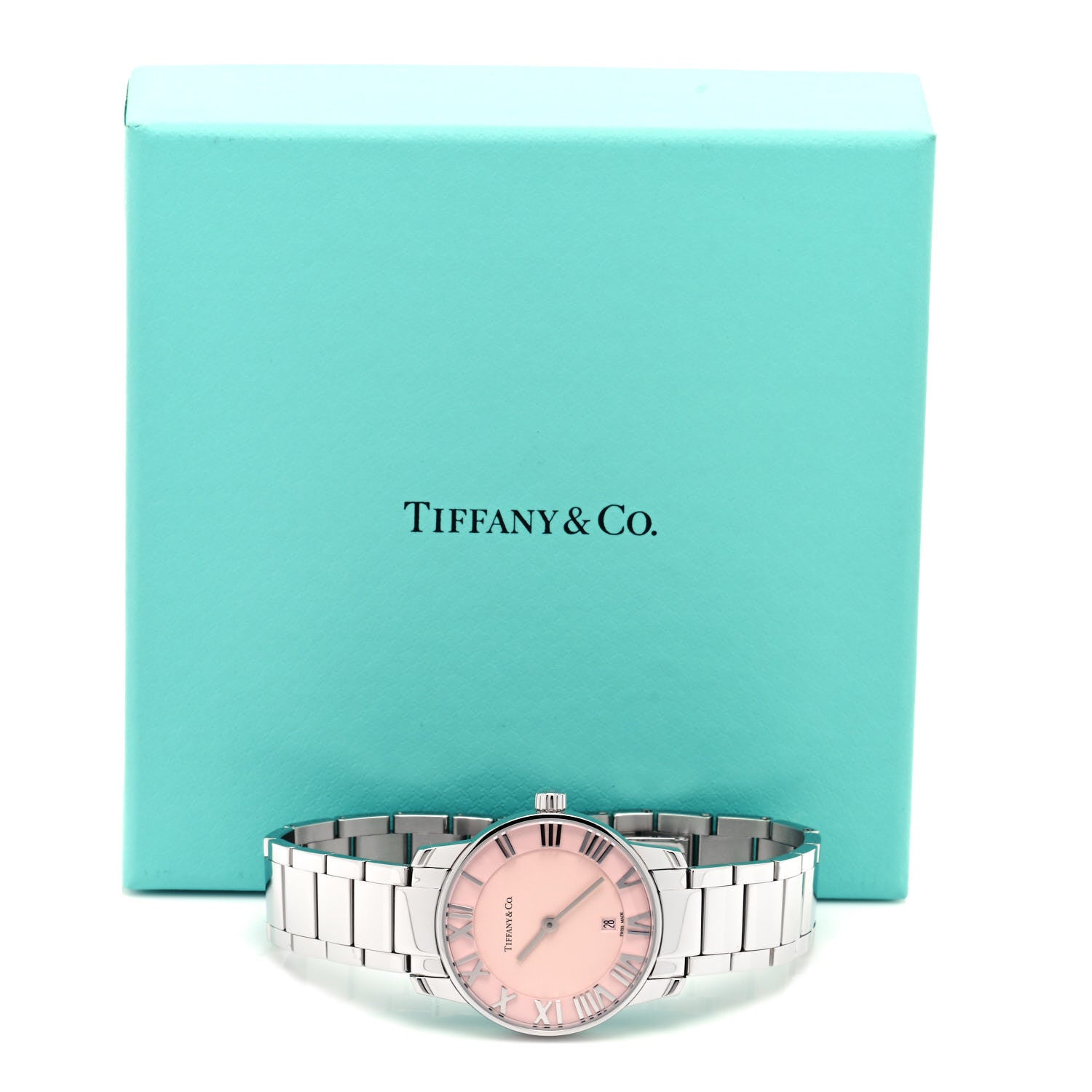 Tiffany Stainless Steel 29mm Atlas 2-Hand Quartz Watch Pink