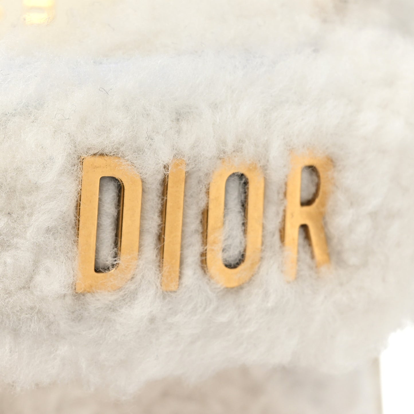 Shearling Dioract 10mm Sandals 38 Off White