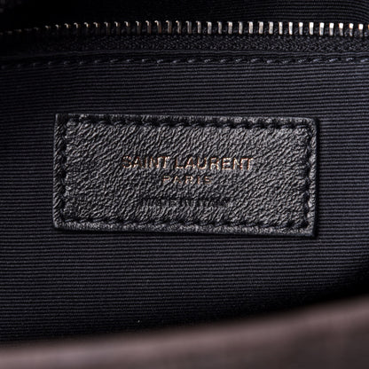 Saint Laurent Nubuck Crocodile Embossed Monogram Medium Niki Chain Satchel Wood 6 of 10