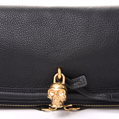 Alexander McQueen Grainy Calfskin Padlock Skull Clutch Black 8 of 8