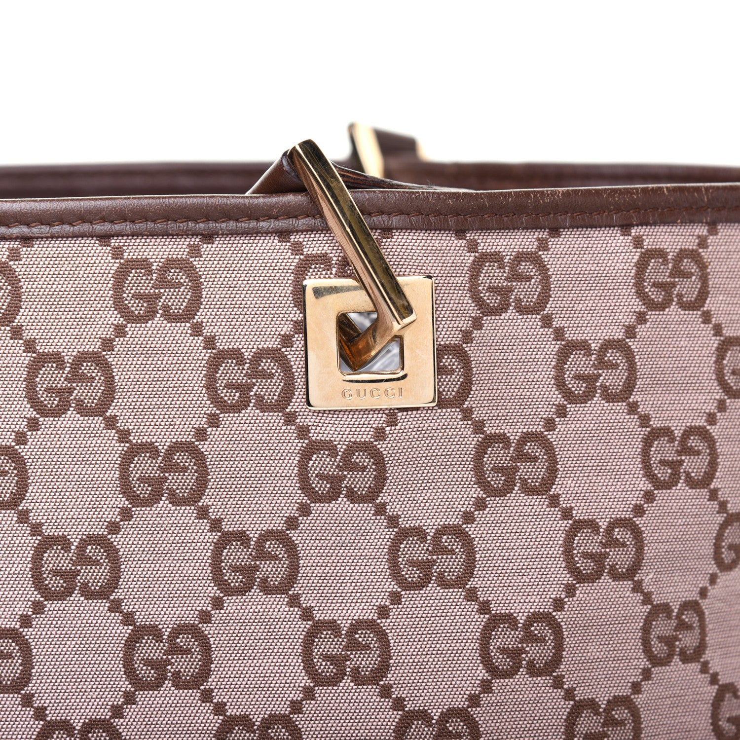 Gucci Monogram Large Bucket Tote Dark Brown 10 of 10