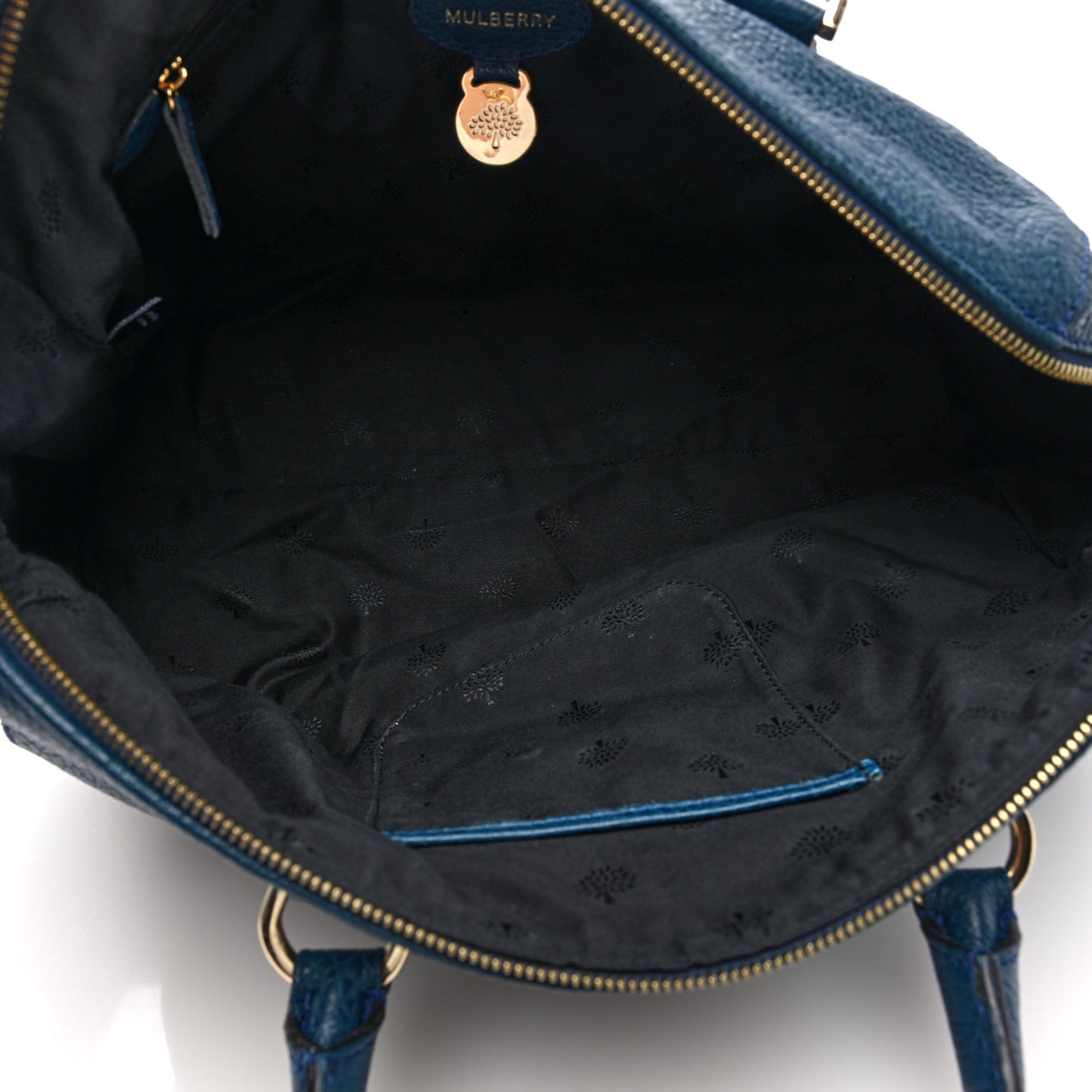 Glossy Goatskin Medium Del Rey Satchel Blue