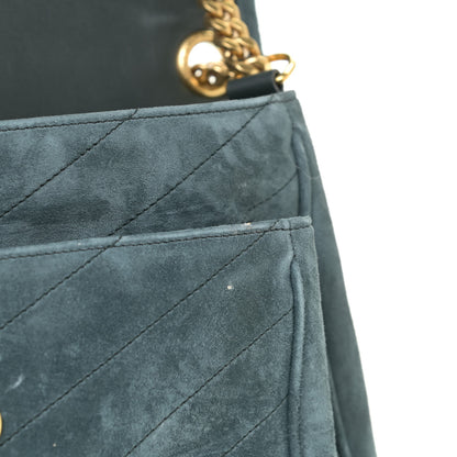 Saint Laurent Suede Monogram Medium Niki Chain Satchel Green 14 of 23
