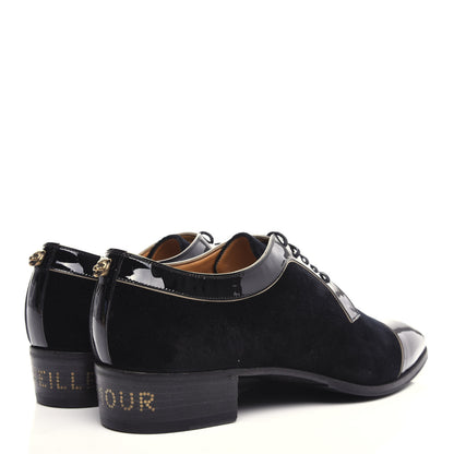 Gucci Velvet Patent Mens Reveille L'Amour Dress Shoes 11 Black 4 of 10