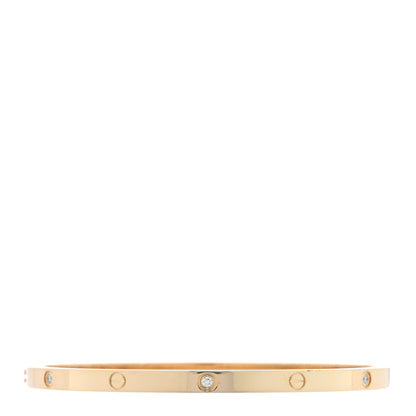 Cartier 18K Yellow Gold 6 Diamond Small LOVE Bracelet 17 2 of 6