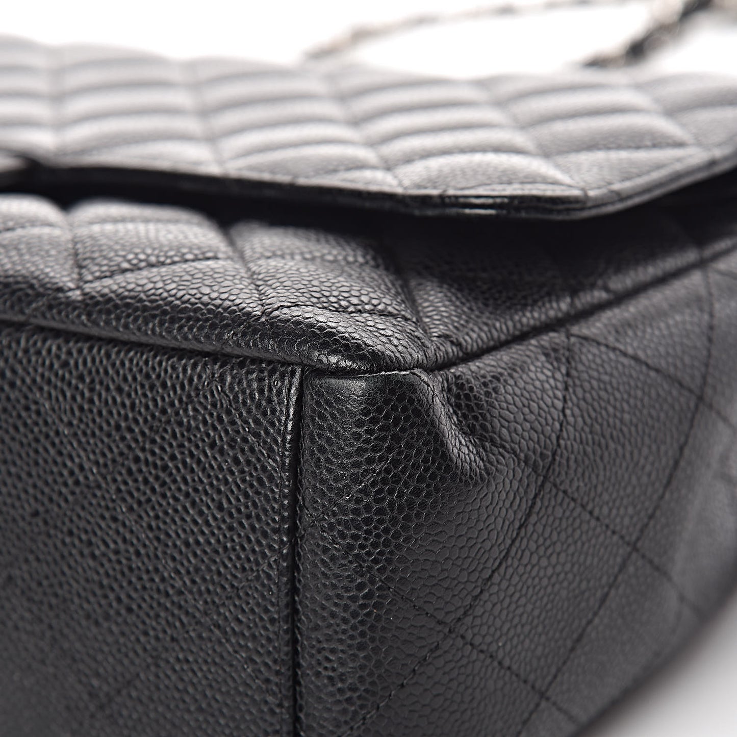 Caviar Quilted Maxi Double Flap Black