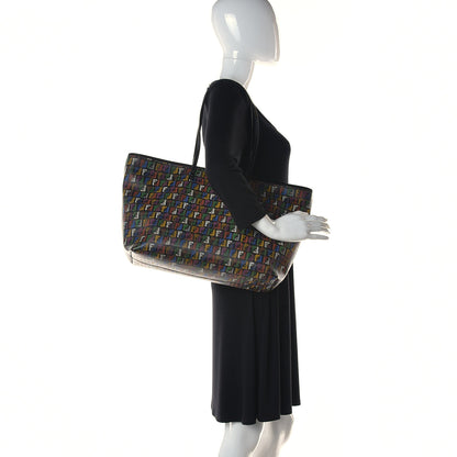 Fendi Zucca Spalmati Patent Zucchino Screen Print Medium Roll Tote Tobacco Multicolor Black 2 of 15