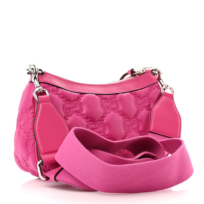 Gucci Nylon Calfskin Enamel GG Matelasse Chain Handbag Lovely 3 of 10
