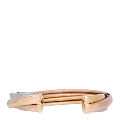 Cartier 18K Pink Yellow White Gold 6mm Trinity Bangle Bracelet 2 of 7
