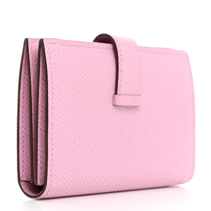 Hermes Epsom Bearn Card Holder Wallet Mauve Sylvestre 3 of 8