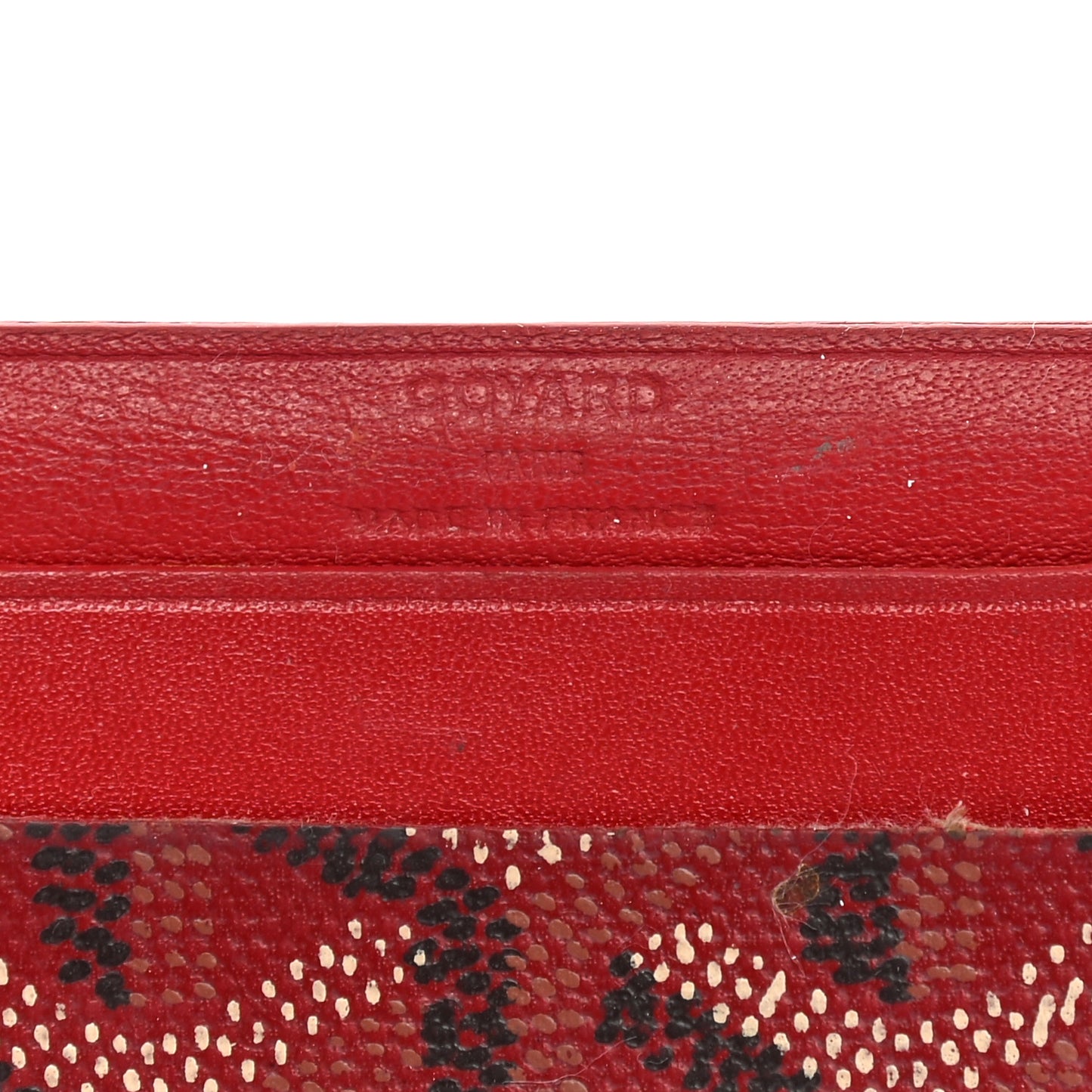 Goyardine Saint Sulpice Card Holder Red