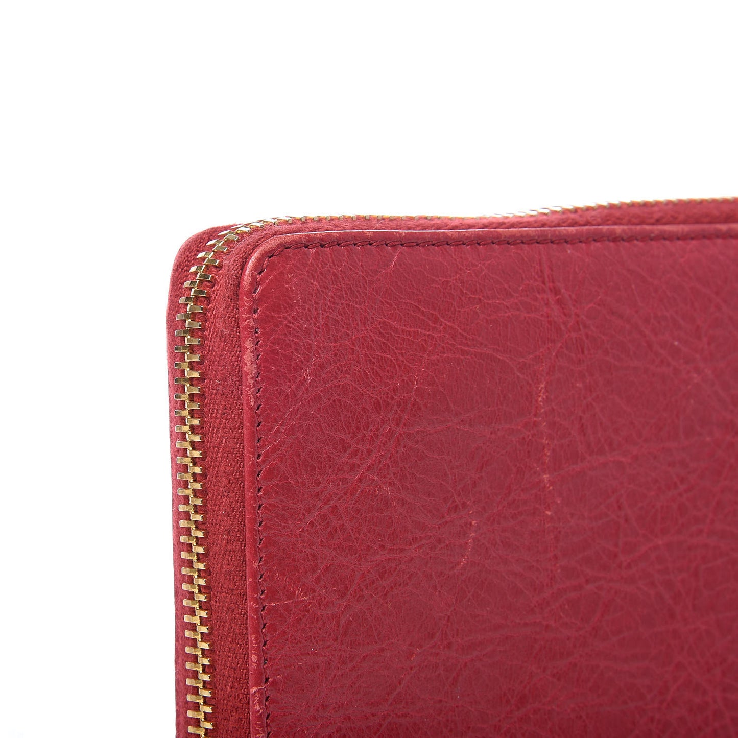 Agneau Classic Gold Hardware Continental Zip Around Wallet Rouge Sapphire