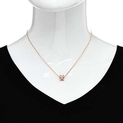 Bulgari 18K Rose Gold Diamond Small B.Zero1 Pave Pendant Necklace 2 of 8