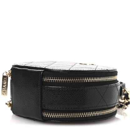 Chanel Caviar Quilted Round Handle With Care Vanity With Chain Black 10 of 12