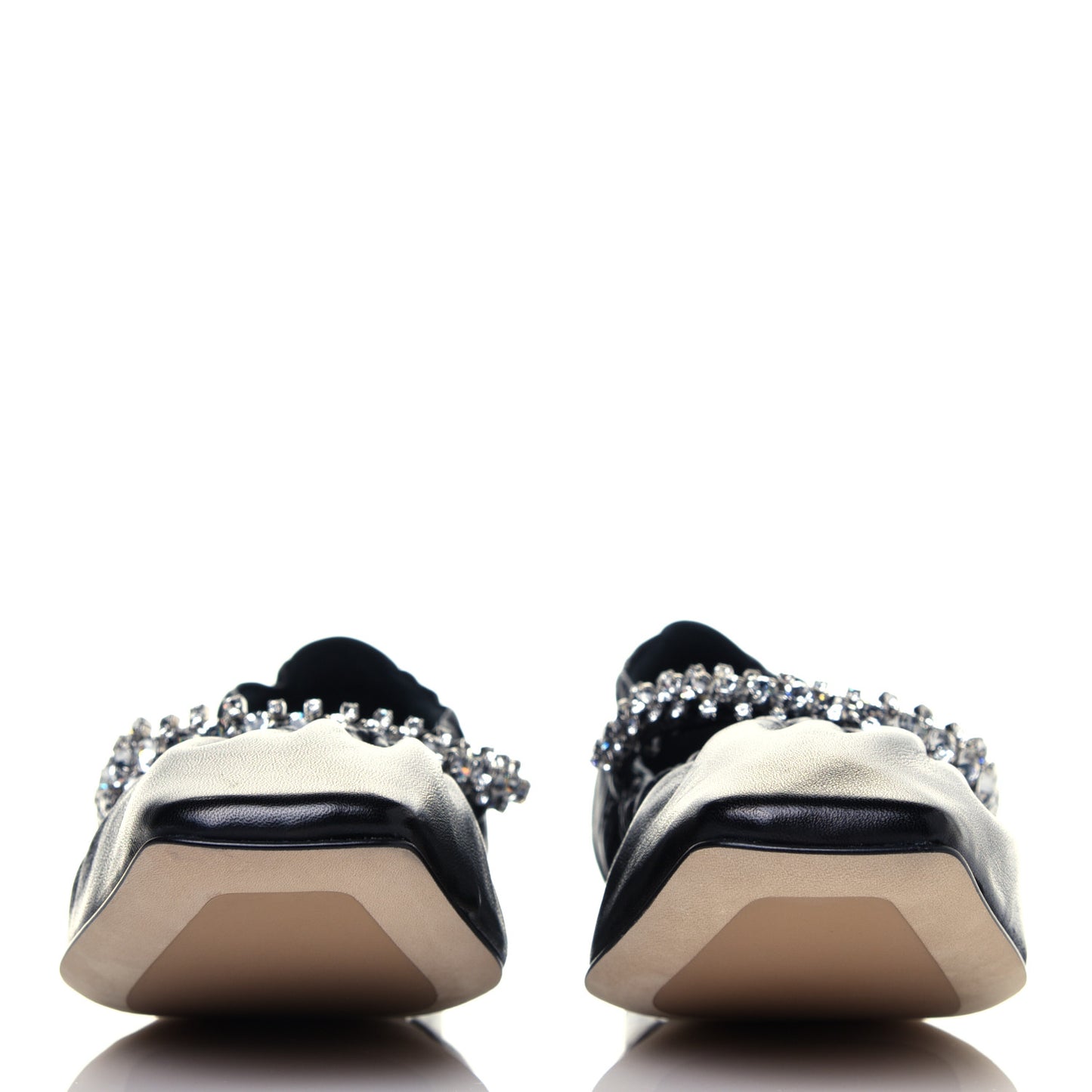 Lambskin Crystal Gai Flats 39 Black