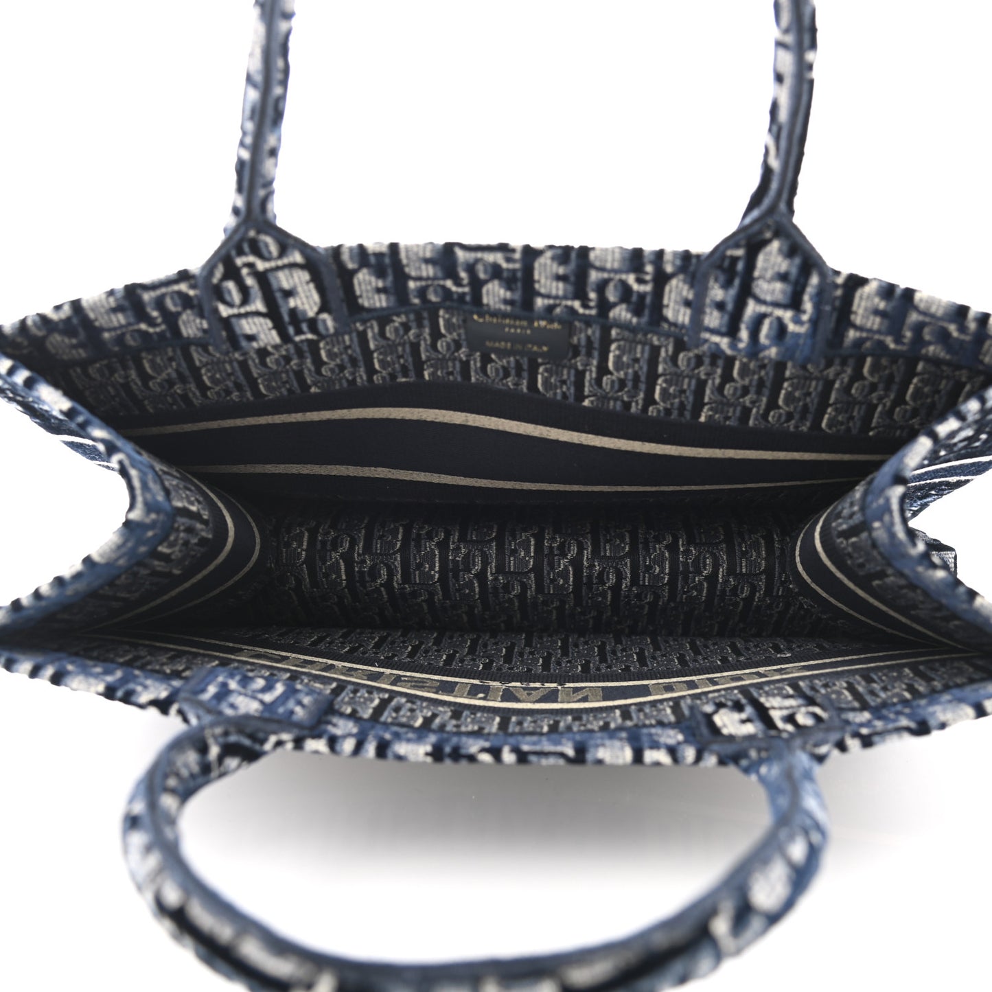 Oblique Velvet Medium Book Tote Blue Multicolor