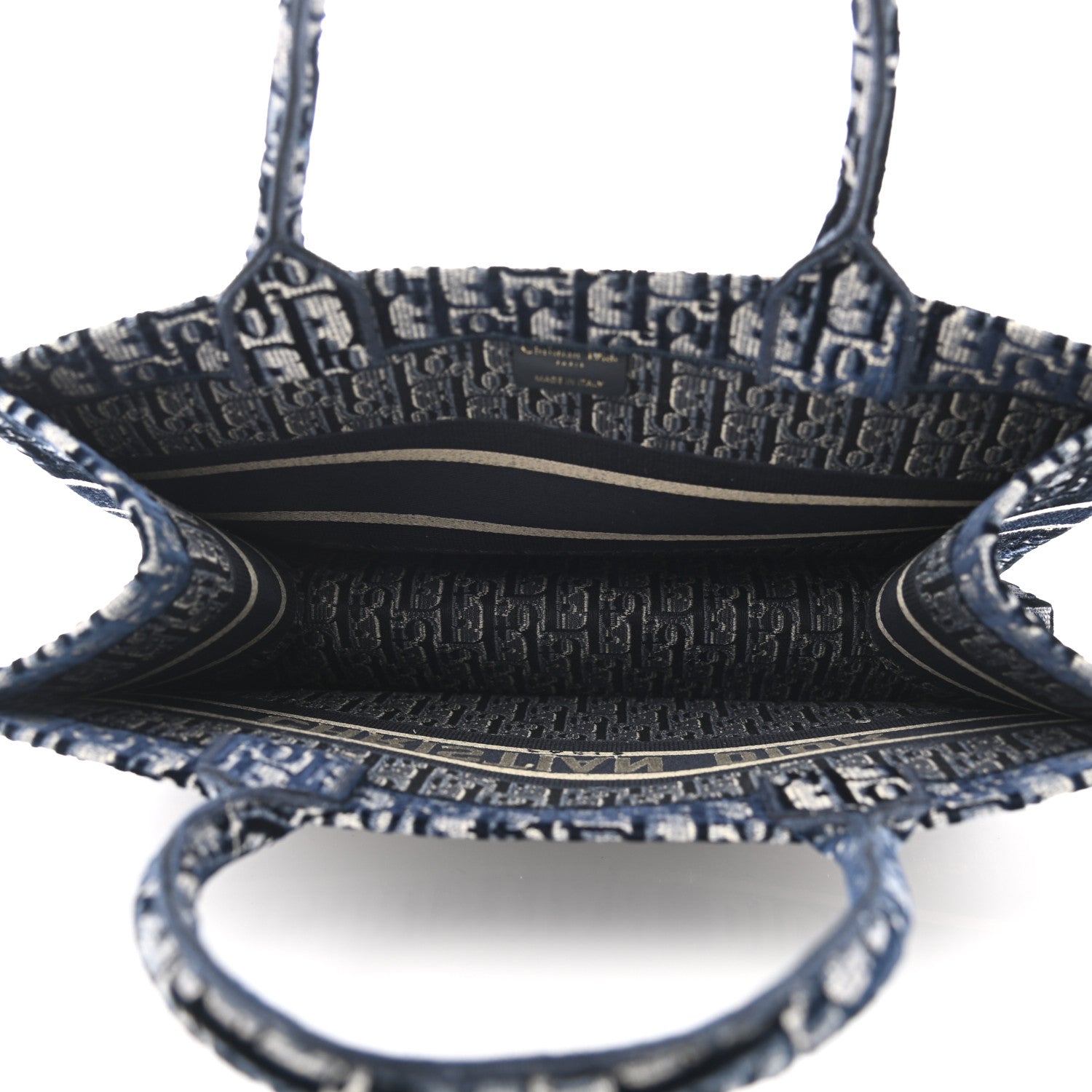 Christian Dior Oblique Velvet Medium Book Tote Blue Multicolor 5 of 10