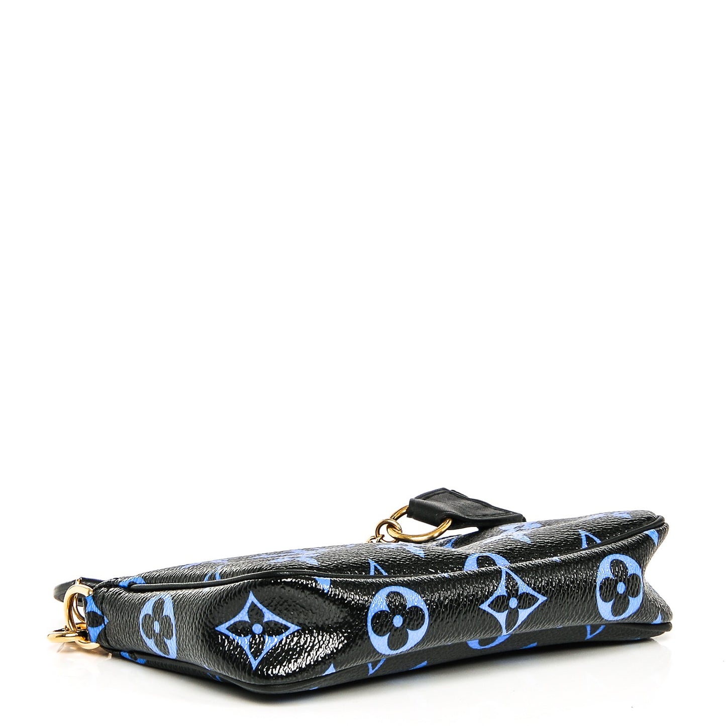 Colored Monogram Mini Pochette Accessories Blue Black