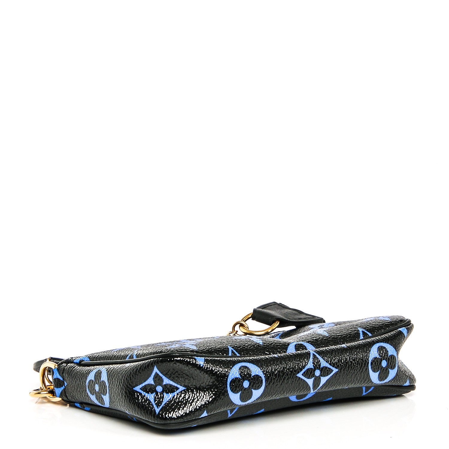 Louis Vuitton Colored Monogram Mini Pochette Accessories Blue Black 4 of 6