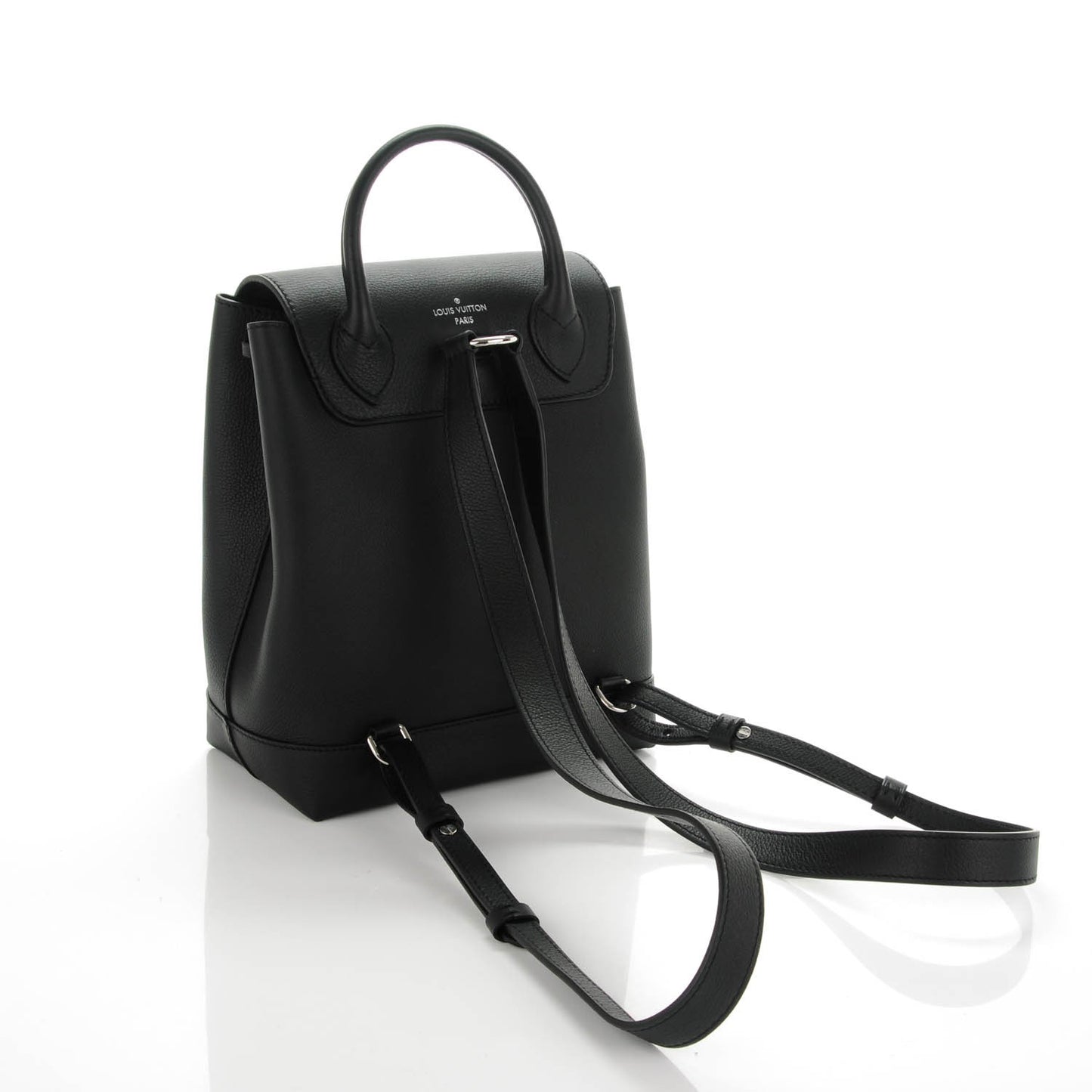 Calfskin Lockme Backpack Black