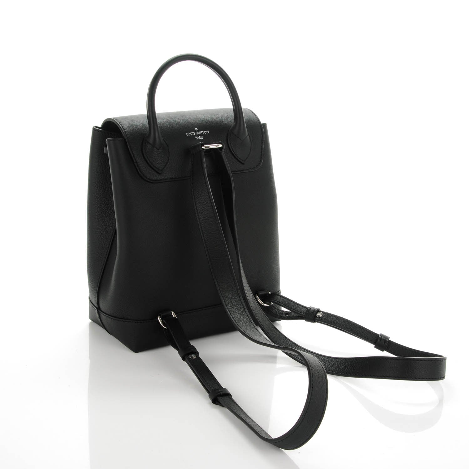 Louis Vuitton Calfskin Lockme Backpack Black 3 of 7