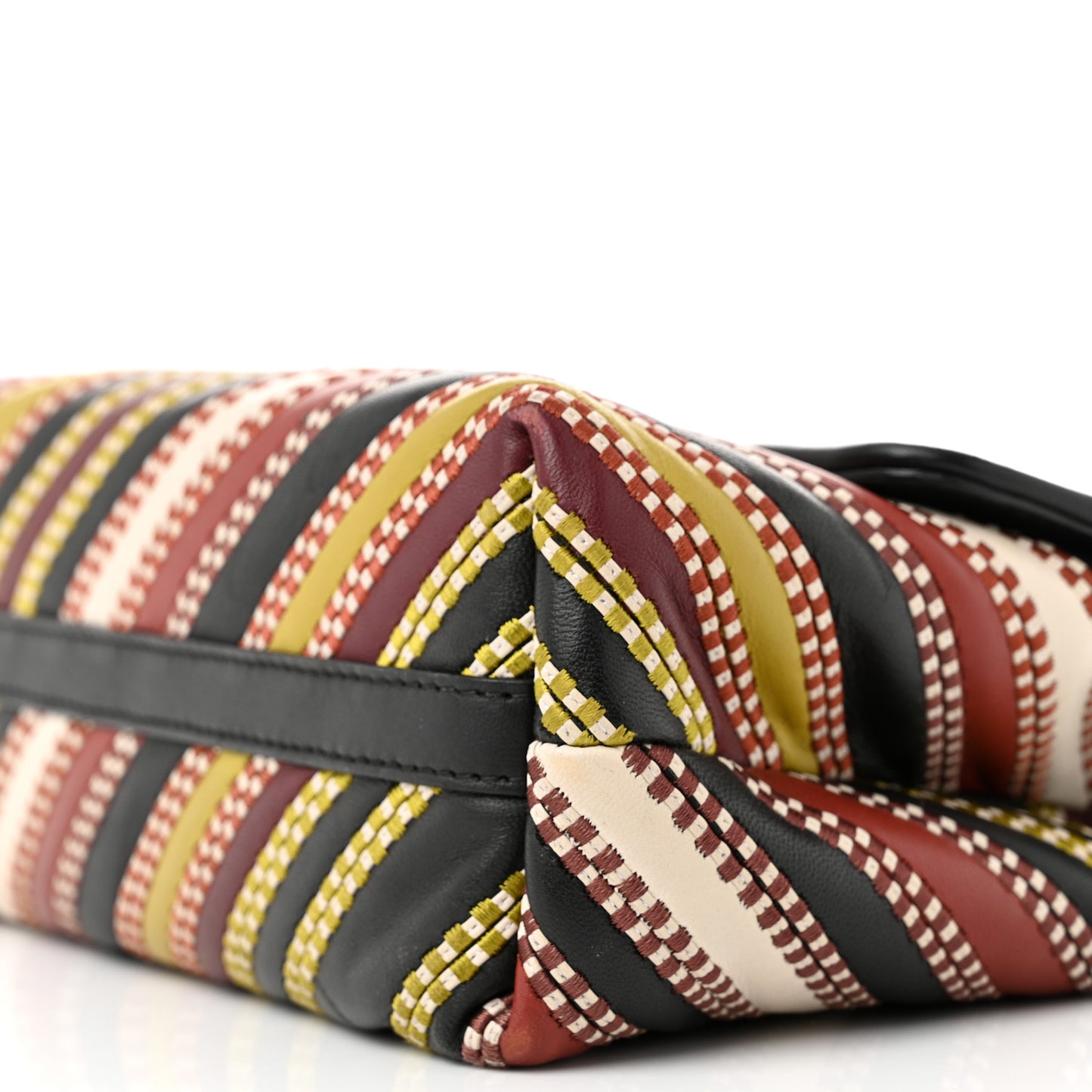 Nappa Intrecciato Embroidered Olimpia Red Green Multicolor