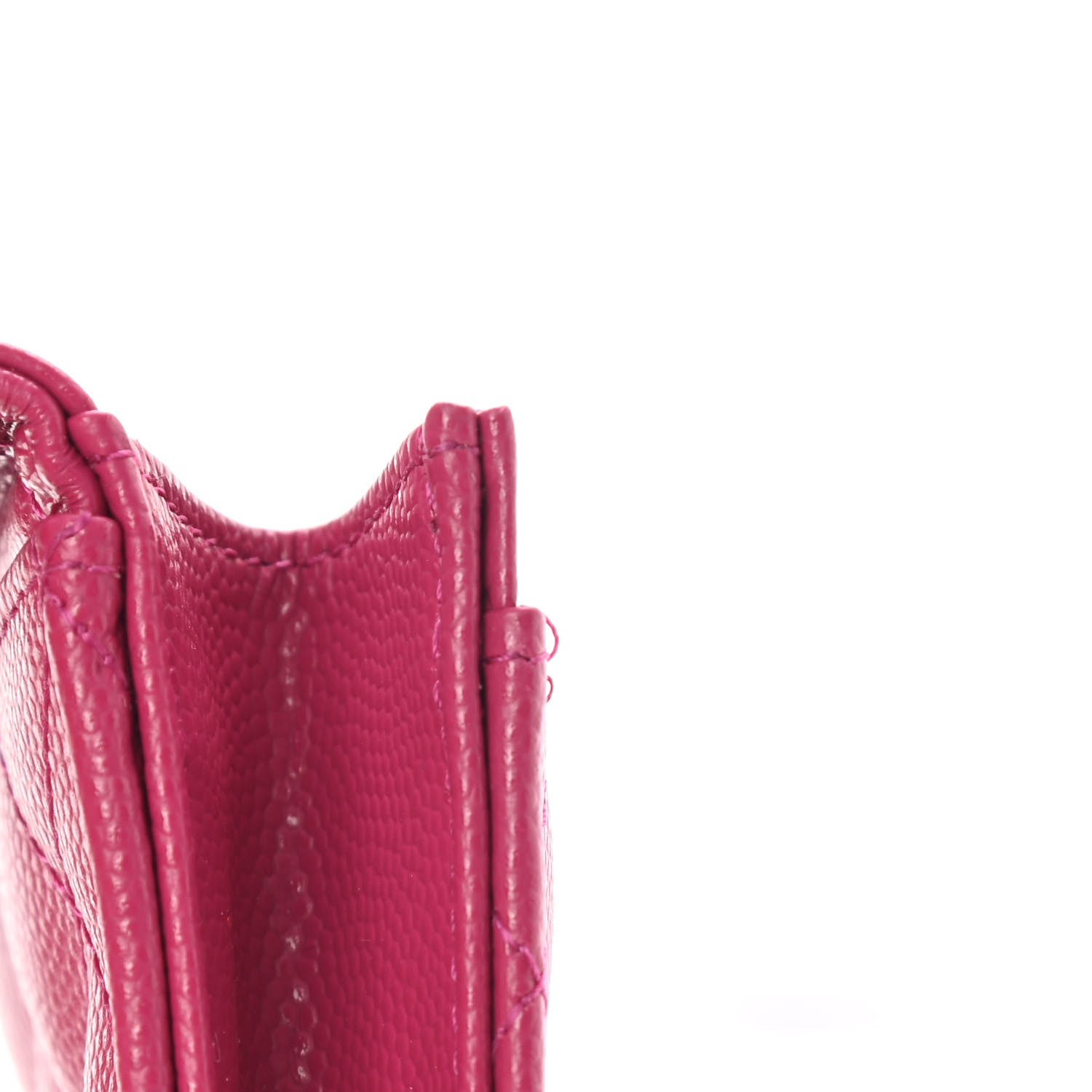 Chanel Caviar Quilted Flap Card Holder Wallet Dark Pink 9 of 10
