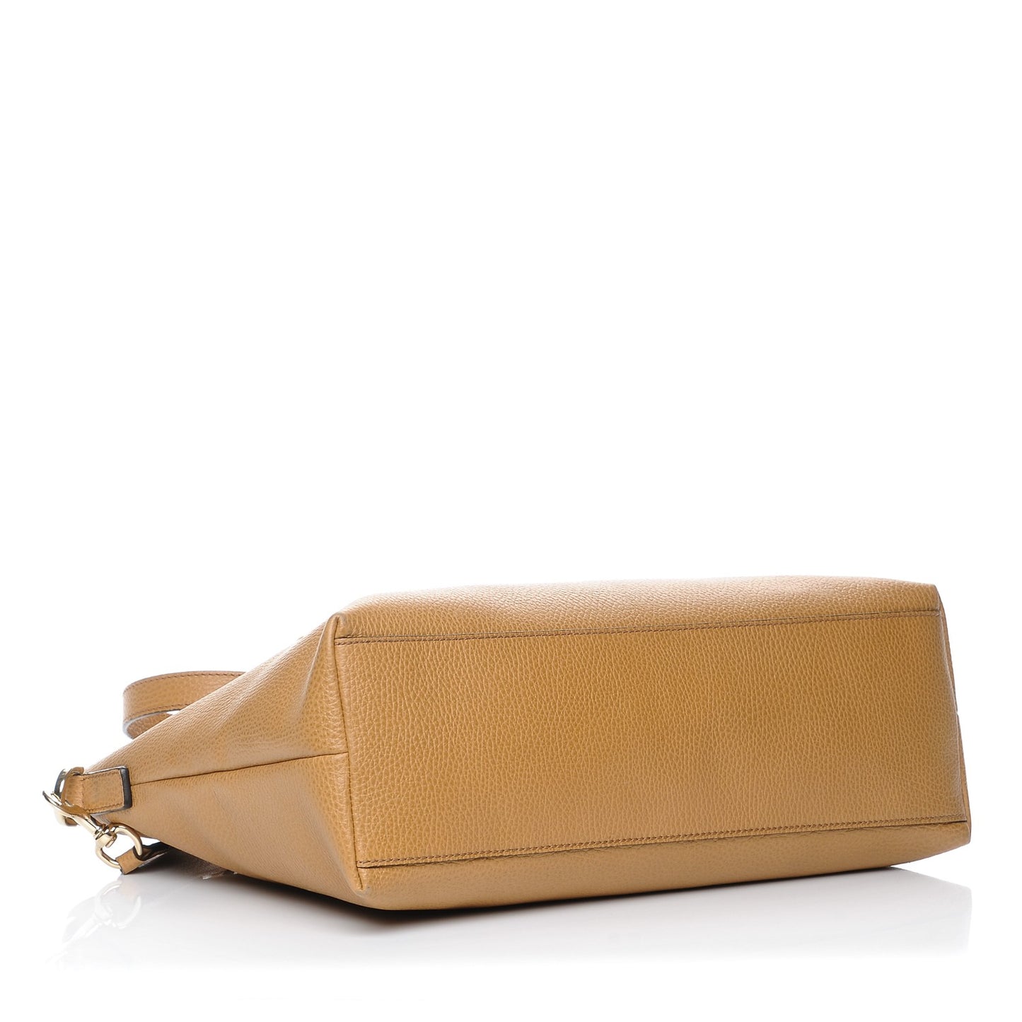 Calfskin Bamboo Tassel Top Handle Tote Whiskey