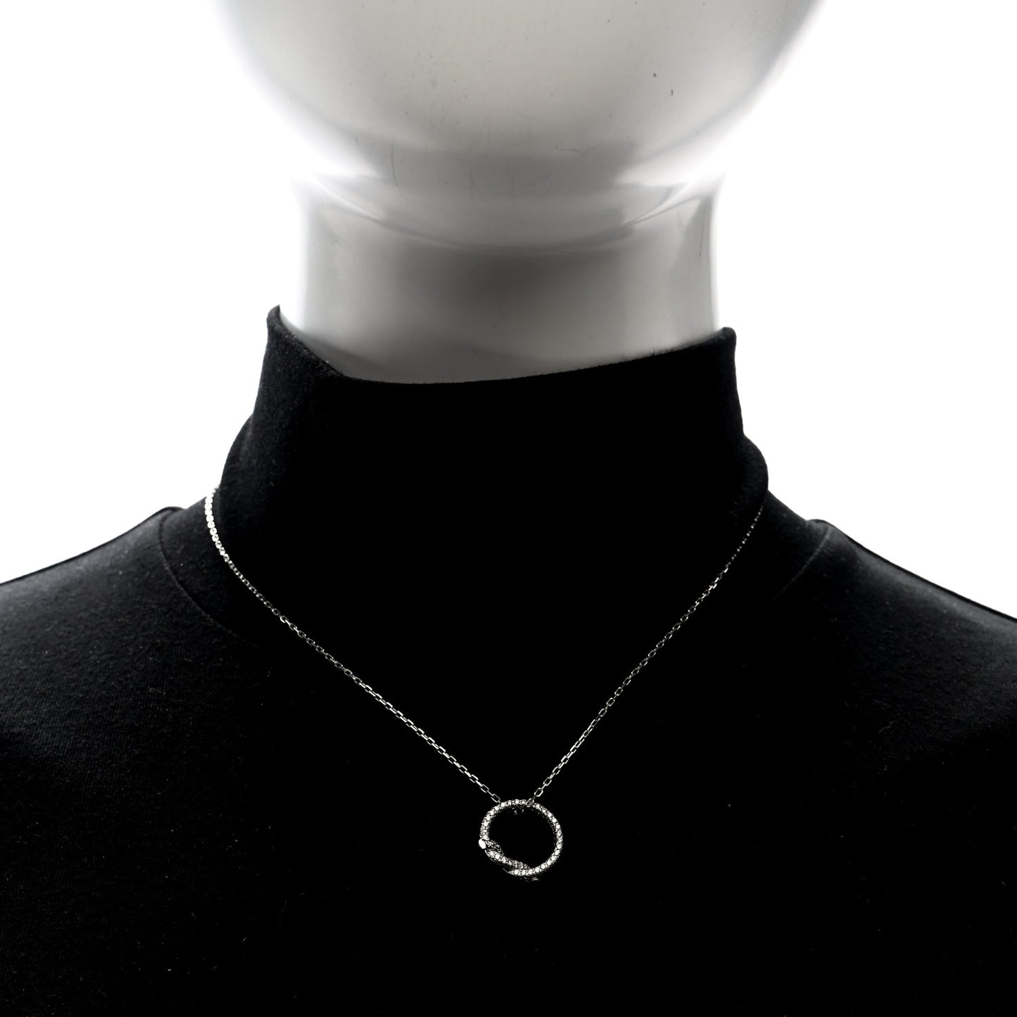 18K White Gold Diamond Entrelaces Necklace