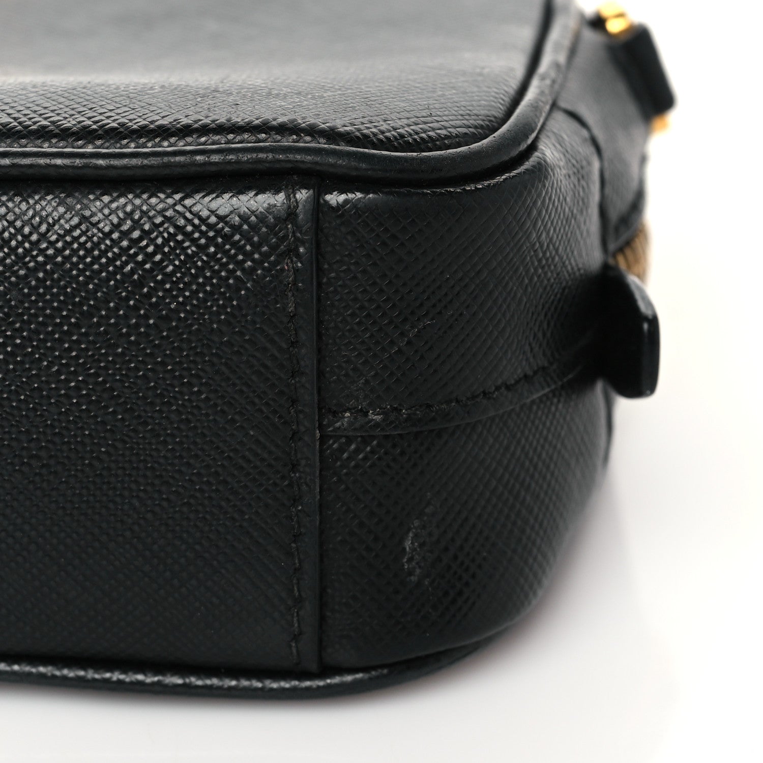 Prada Saffiano Mini Camera Crossbody Bag Black 10 of 10