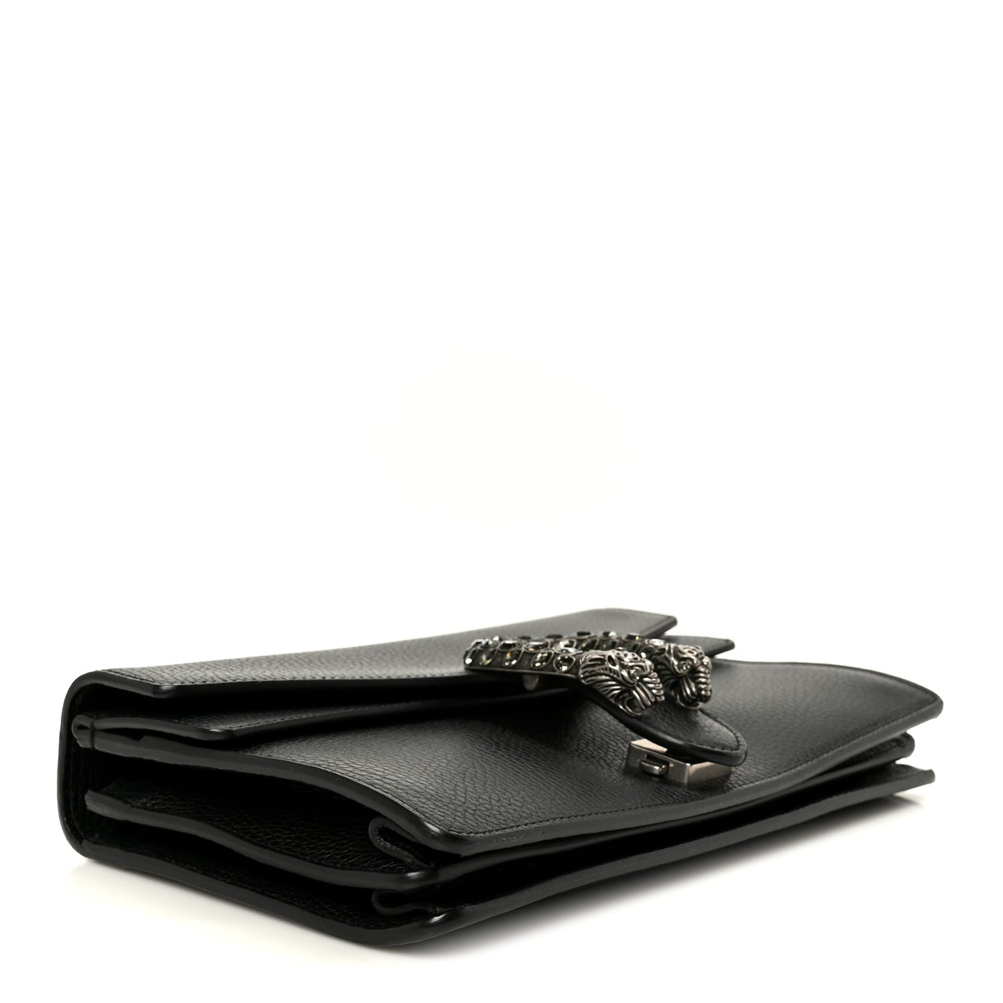 Pebbled Calfskin Small Dionysus Shoulder Bag Black