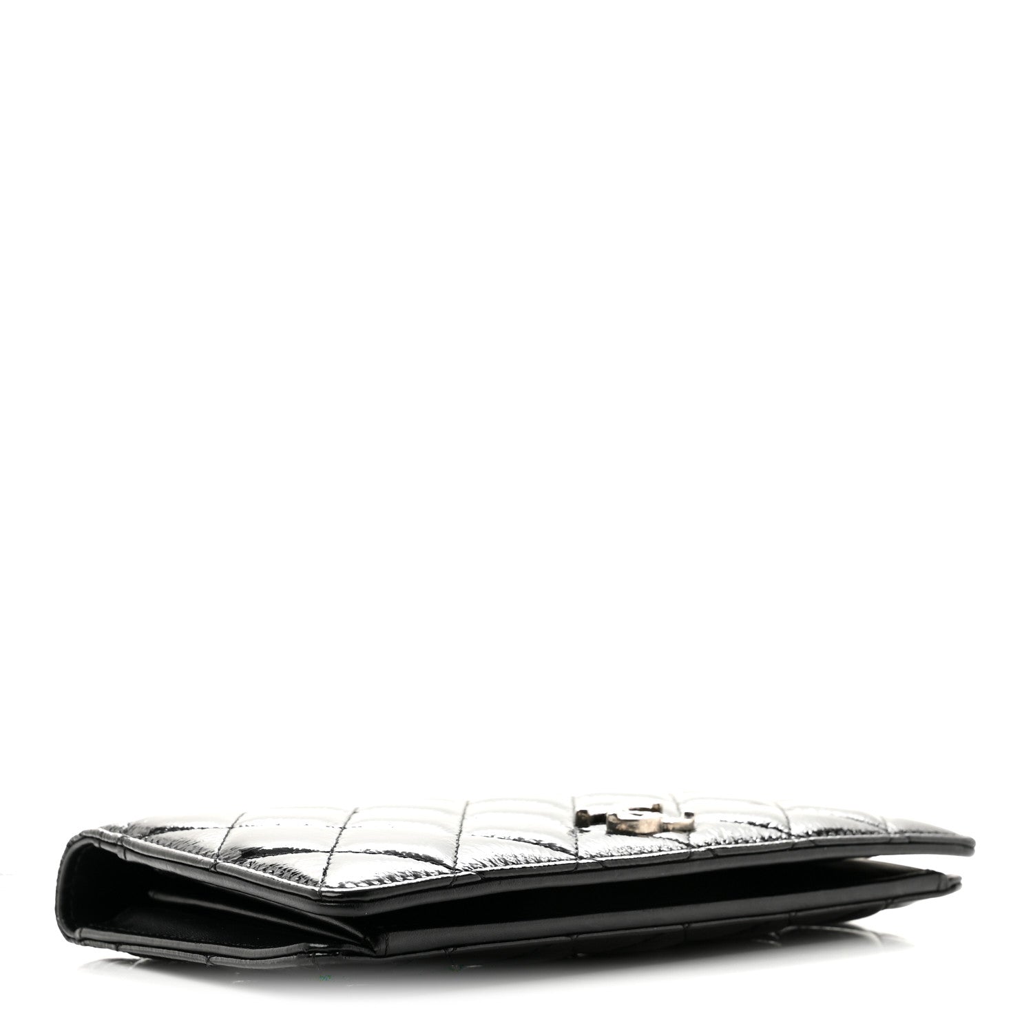 Chanel Patent Quilted Brilliant Yen Wallet Black 4 of 9