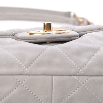 Chanel Iridescent Calfskin Large Chic Quilt Flap Grey 10 of 12