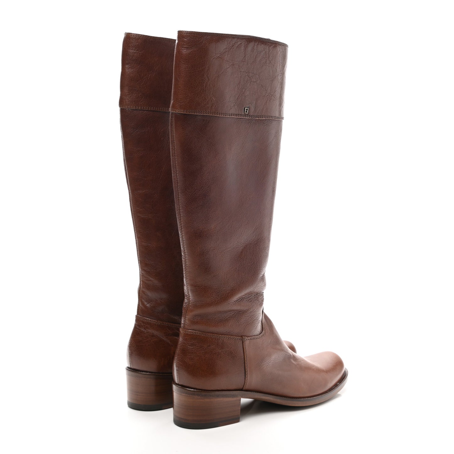 Calfskin FF Boots 37.5 Brown