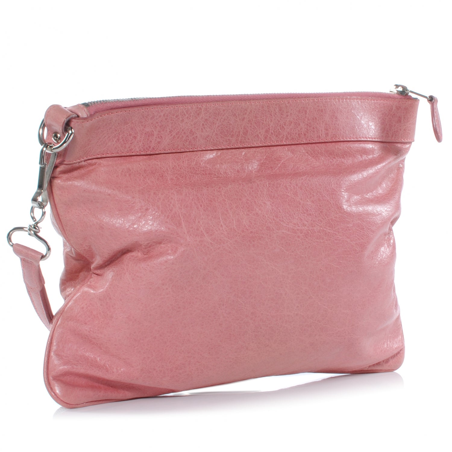 Balenciaga Agneau Giant Handle Flat Clutch Framboise 3 of 7