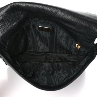 Salvatore Ferragamo Grained Calfskin Gancio Shoulder Bag Black 5 of 8