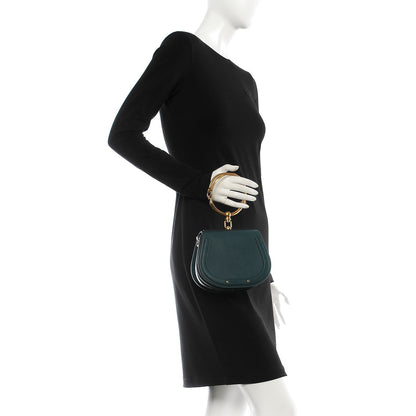 Chloe Calfskin Suede Small Nile Bracelet Bag Teal 2 of 8