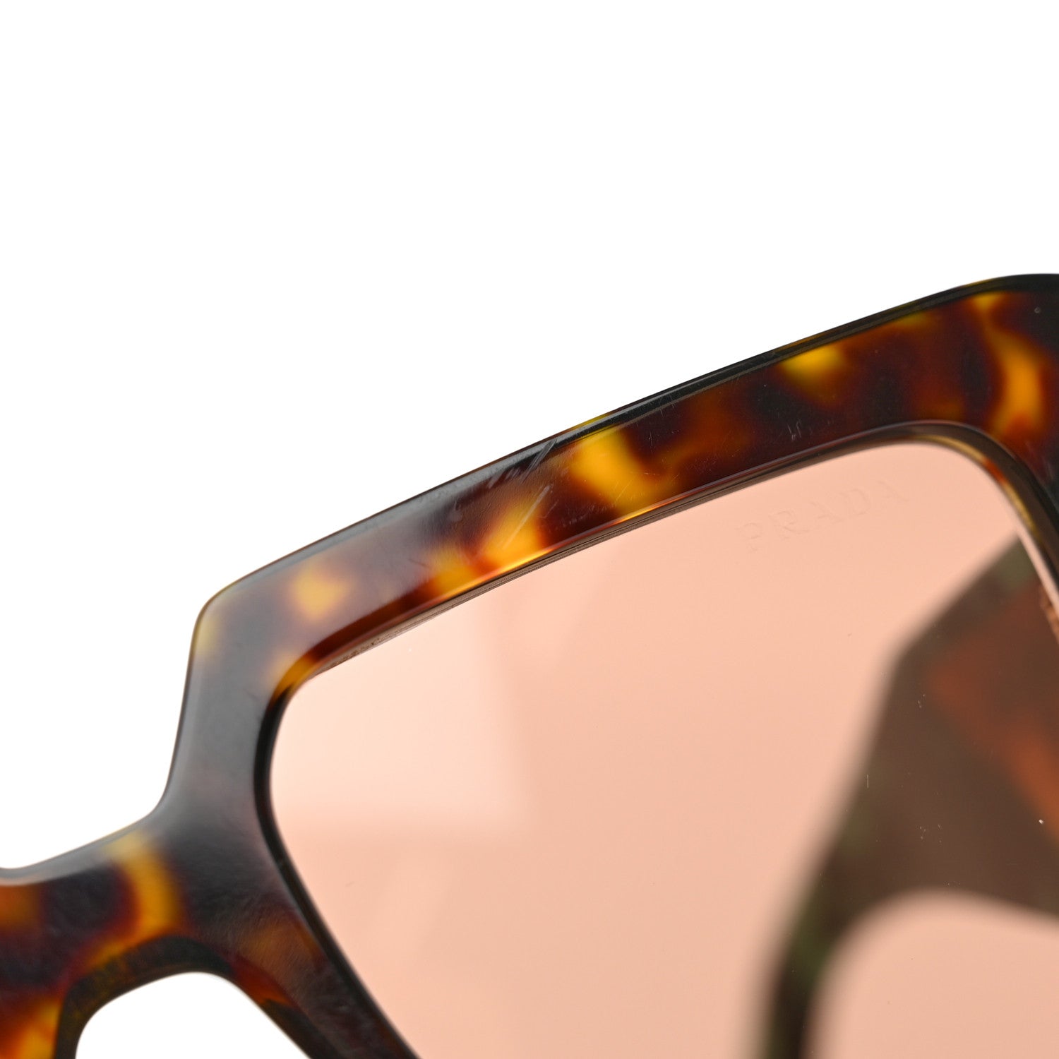 Prada Acetate Symbole Sunglasses SPR 23Y Red Tortoise 8 of 9