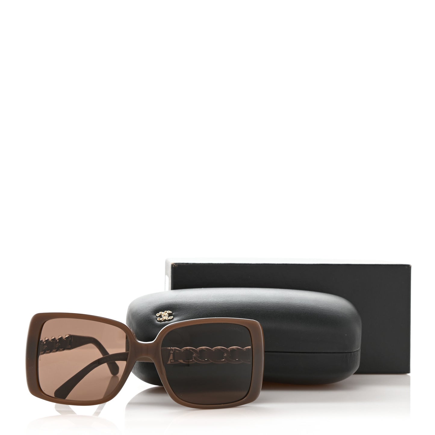 Acetate Chain Sunglasses 5208-Q Brown