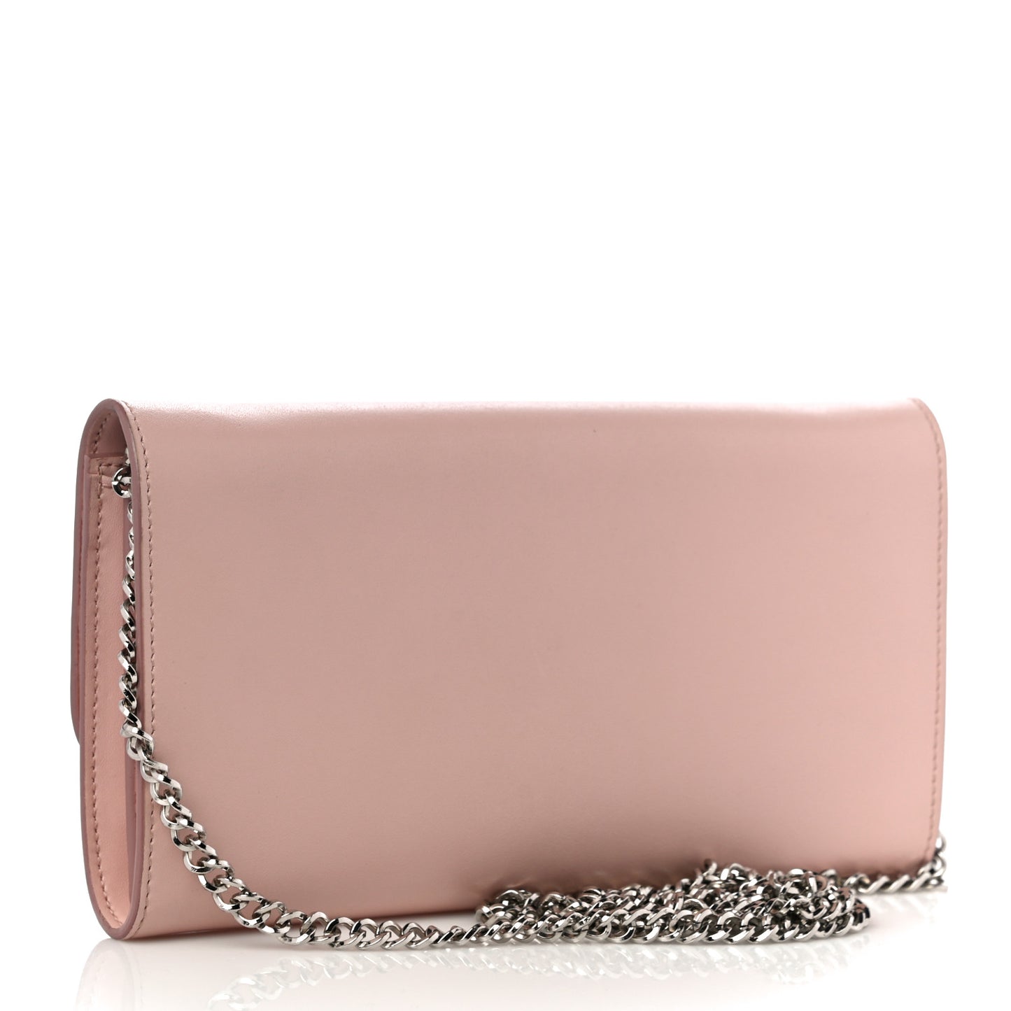 Calfskin Vara Bow Chain Flap Crossbody Pink