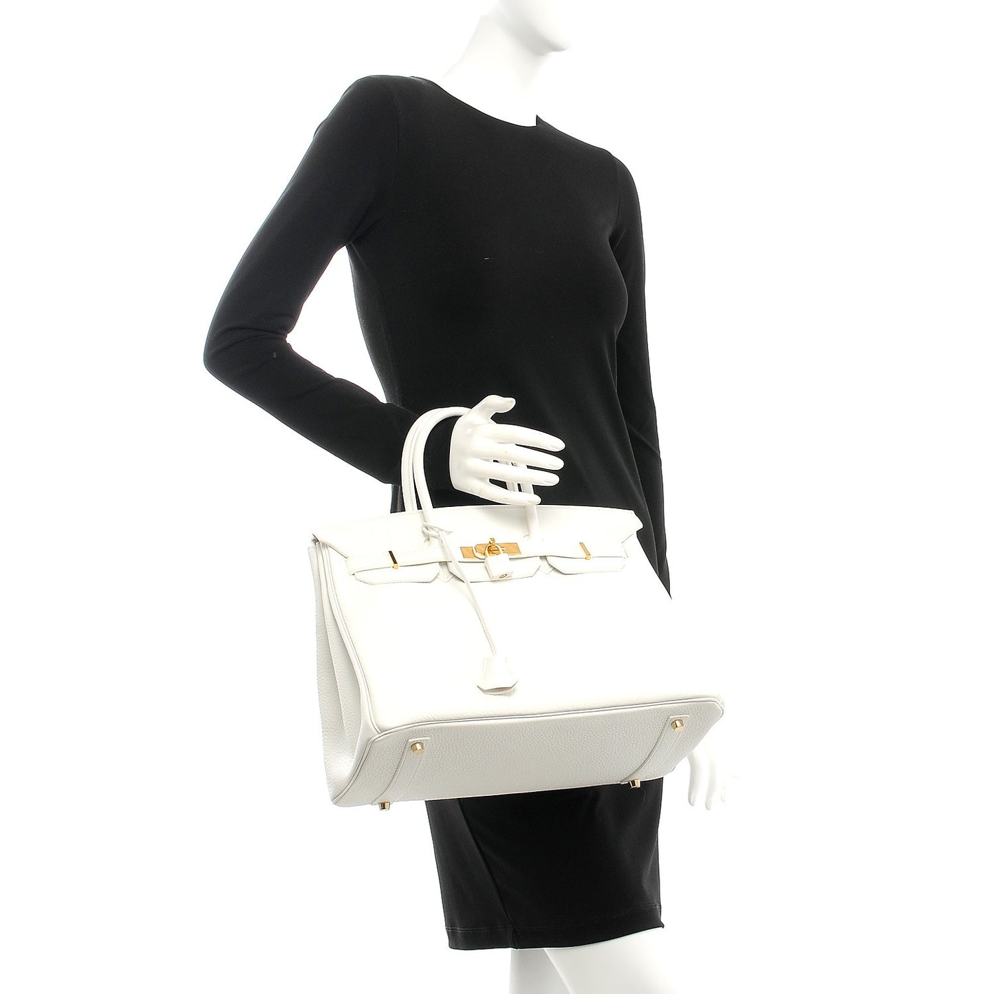 Taurillon Clemence Birkin 35 White