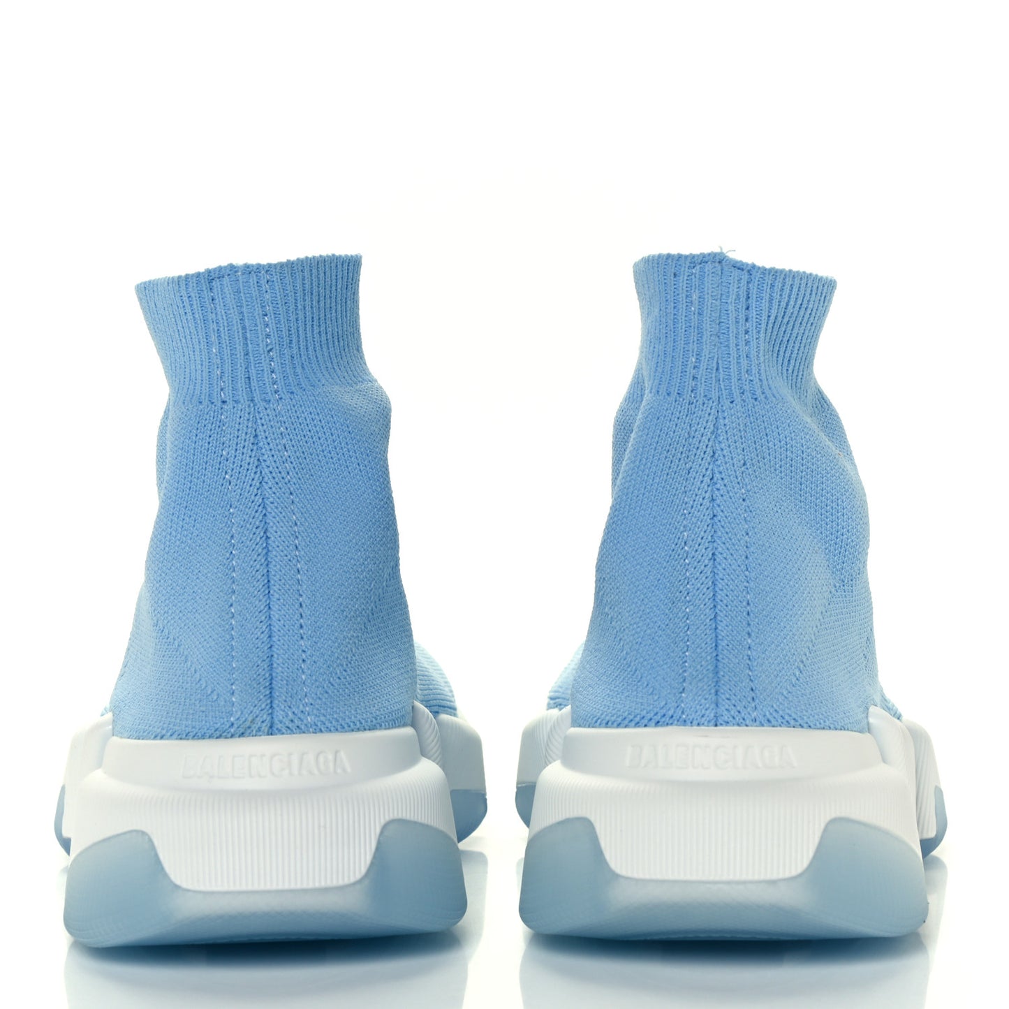 Technical 3D Recycled Knit Bi-Color Speed 2.0 Transparent Sole Sneakers 36 Blue White Transparent Blue