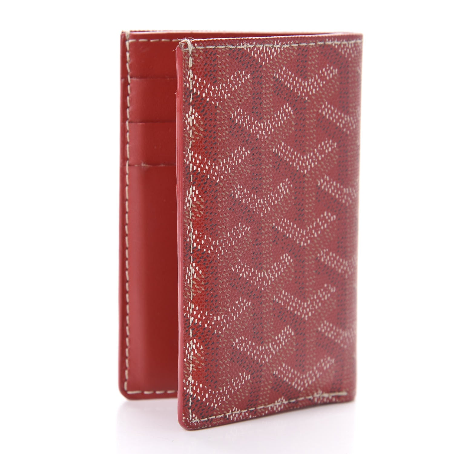 Goyard Goyardine Saint Pierre Card Holder Red 3 of 7