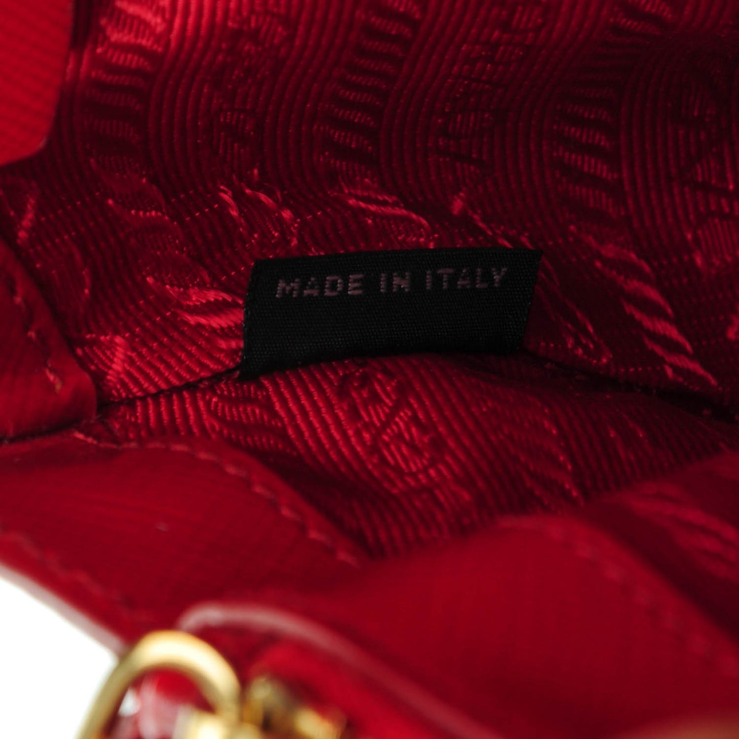 Saffiano Vernice Mini Promenade Tote Rosso