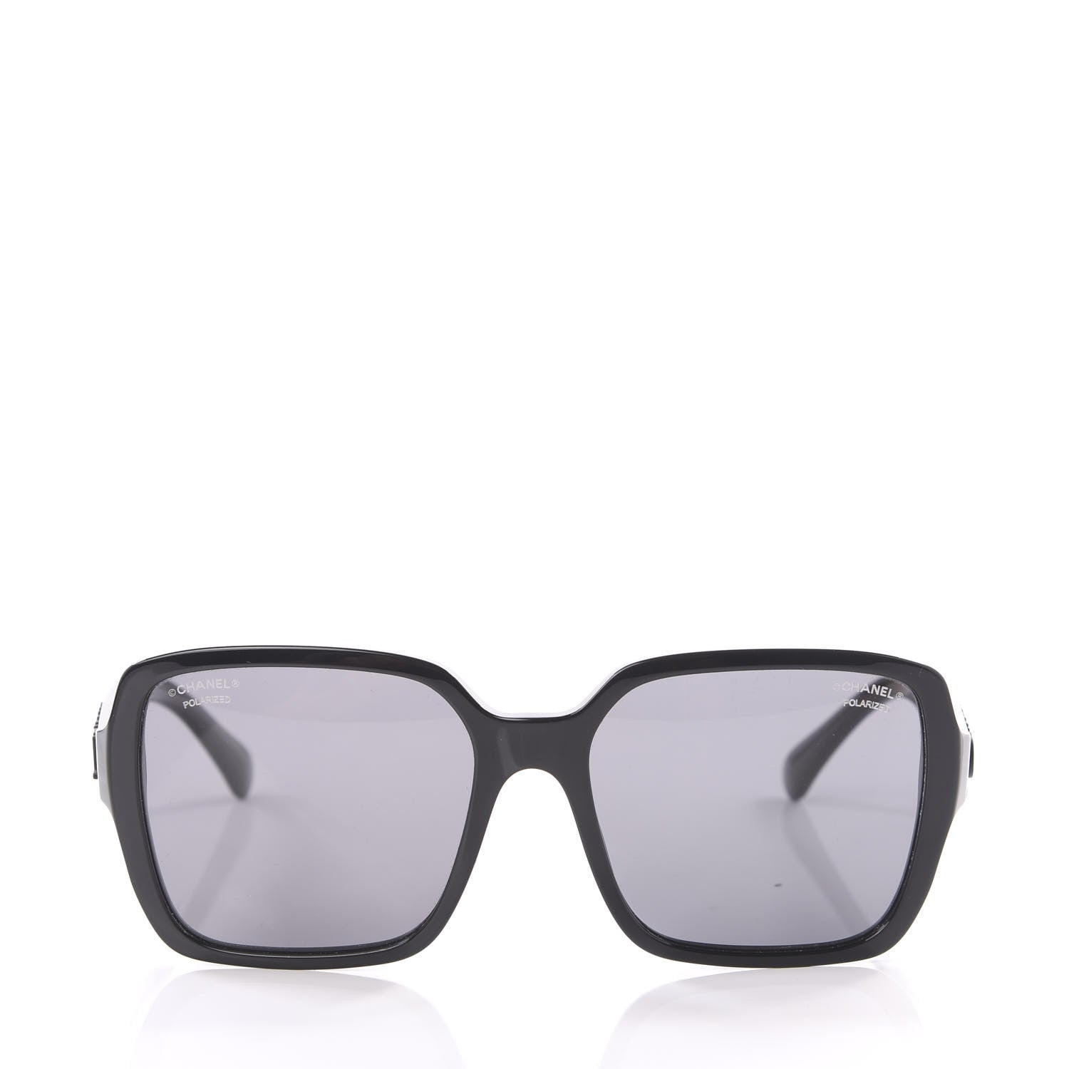 Chanel Acetate Polarized Square Sunglasses 5408 Black 2 of 8