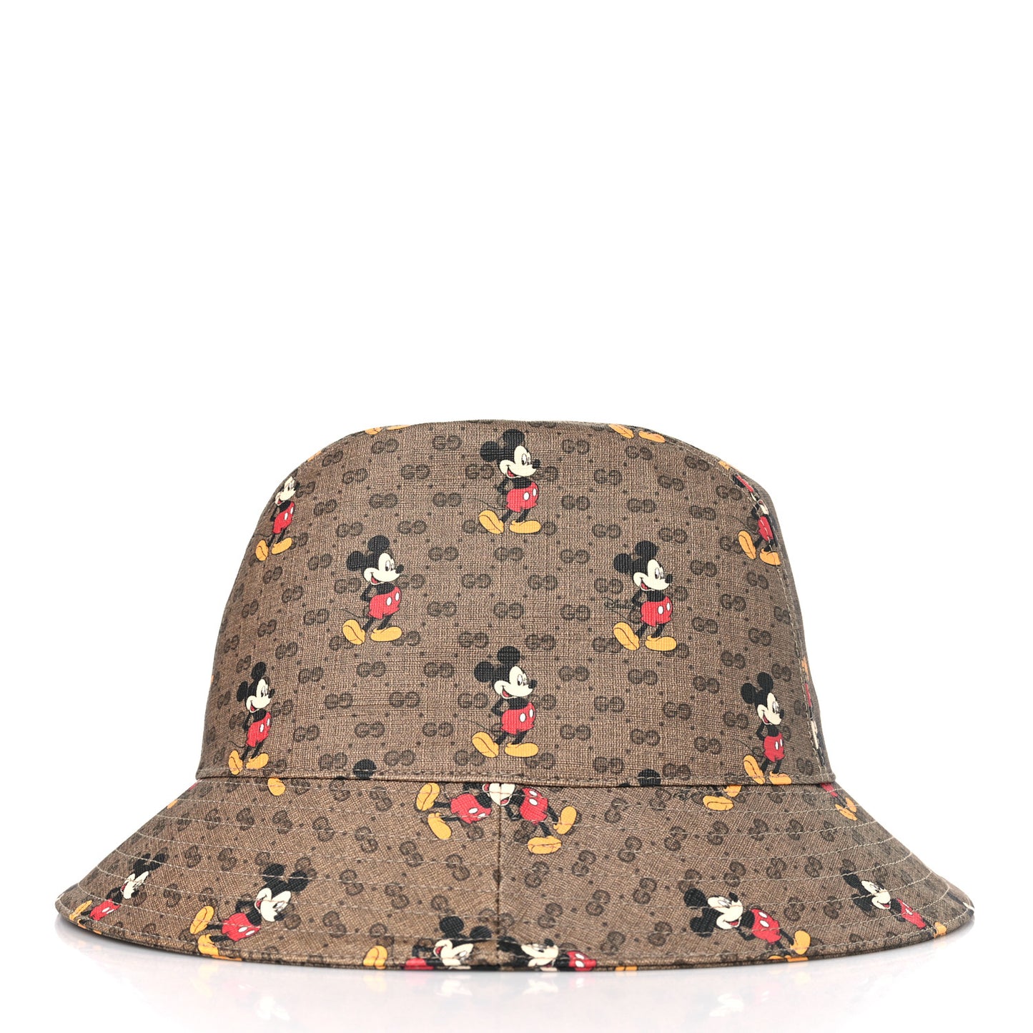 X DISNEY Mini Vintage GG Supreme Monogram Mickey Mouse Trent Bucket Hat M Beige Ebony Yellow