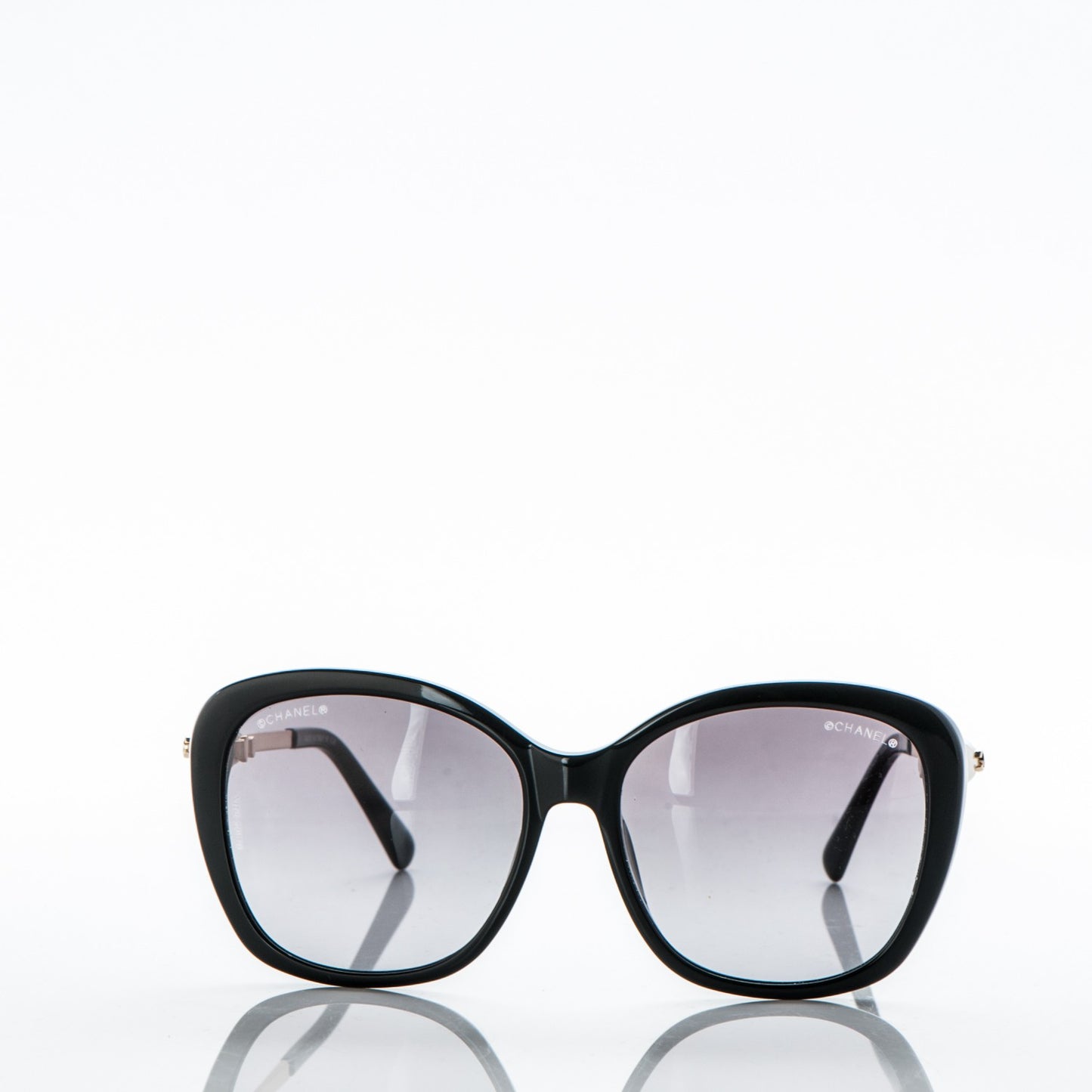 Acetate Butterfly Winter Pearl Sunglasses 5339-H Black