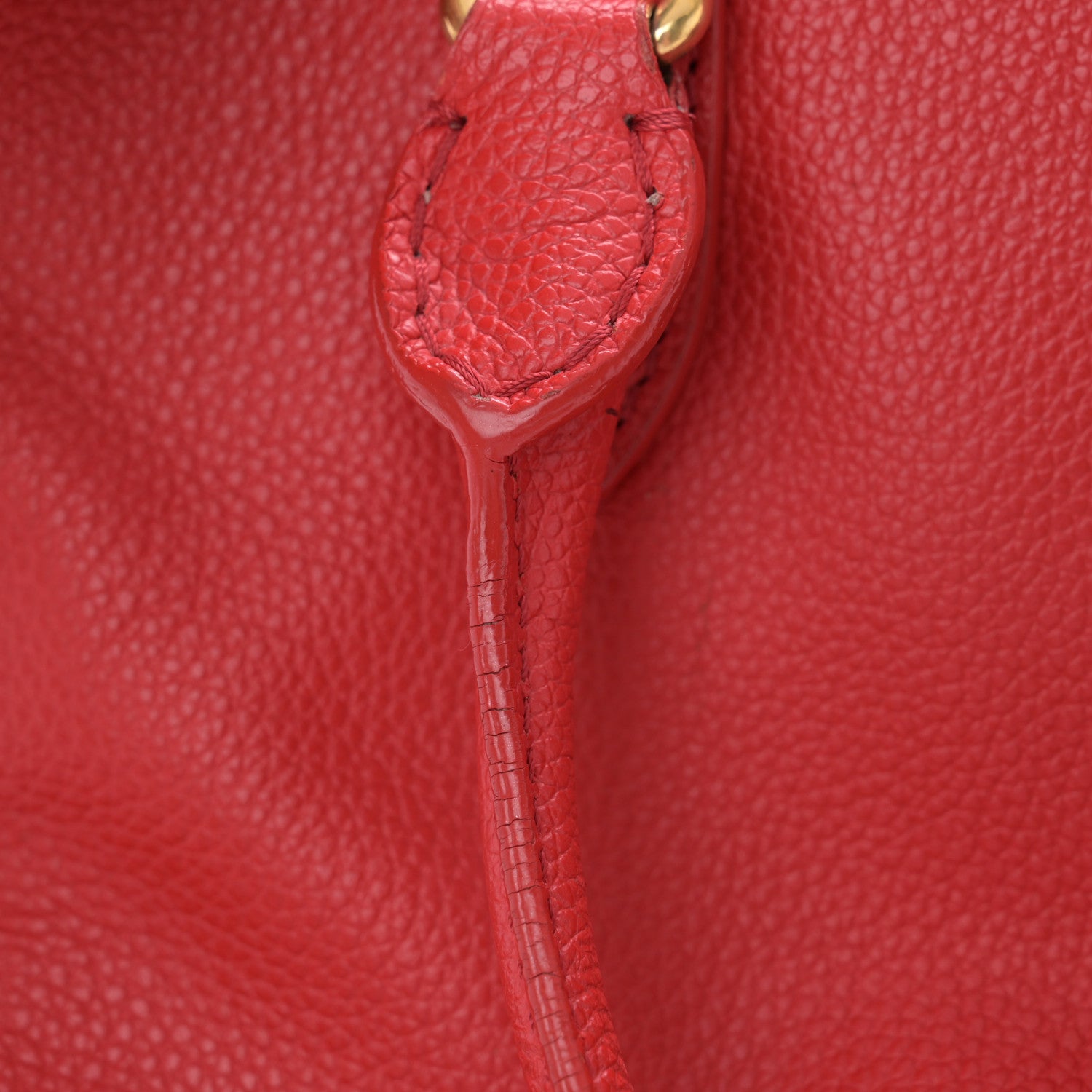Alexander McQueen Pebbled Calfskin Small Skull Padlock Zip Around Tote Red 13 of 19